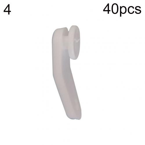 40Pcs Window Curtain Rod Slide Rail Track Glider Drape Pole Runner Loop Hook