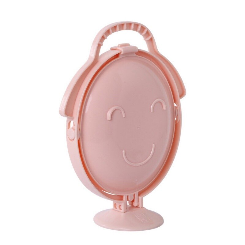 Platos de plástico plegables para salida de pícnic, platos portátiles para aperitivos, cuenco, bandeja, suministros para en casa: Pink