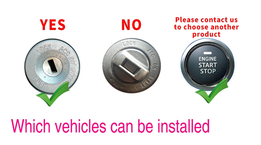 Push button start Remote engine Start by original remote controller