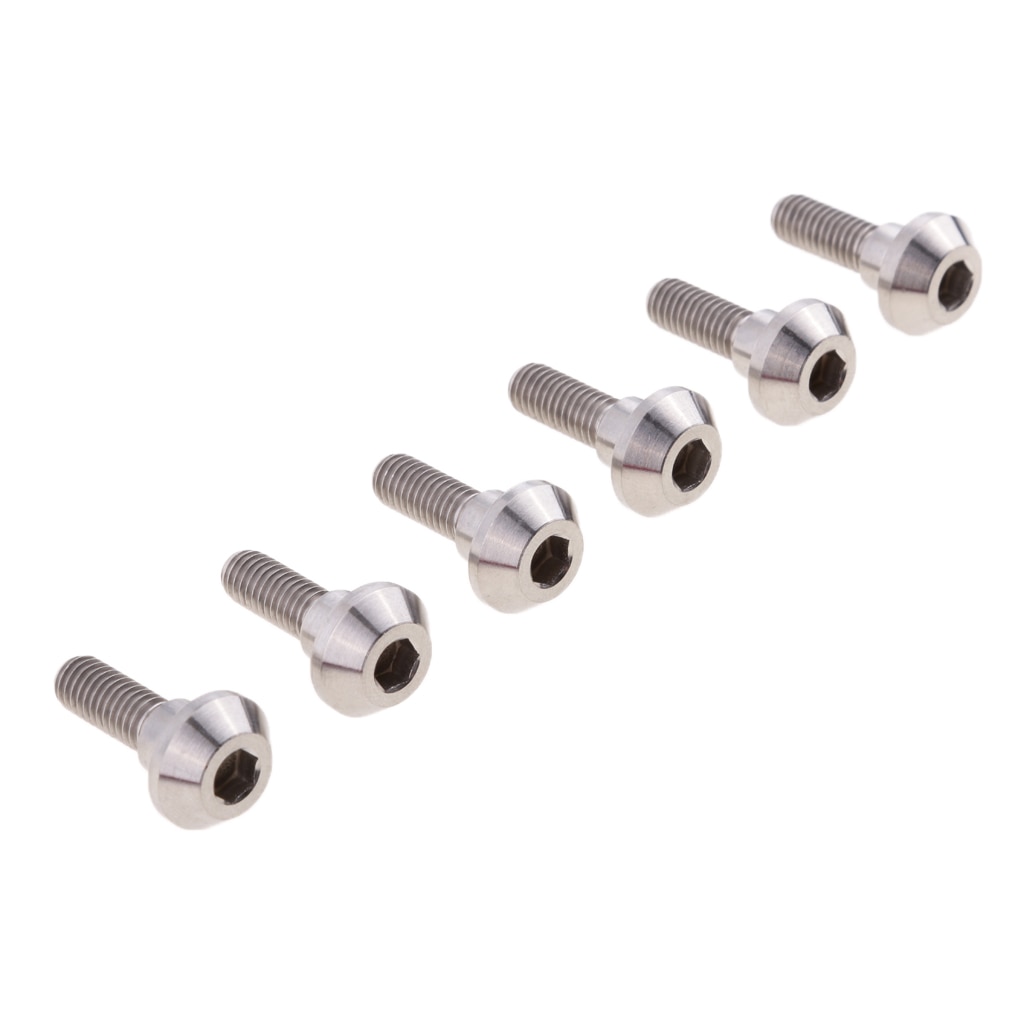 6 Pcs M6 X 20mm Motorcycle Titanium Ti Disc Brake Rotor Bolts For Suzuki GSXR for Yamaha R1 Titanium/Ti Disc Brake Rotor Bolts