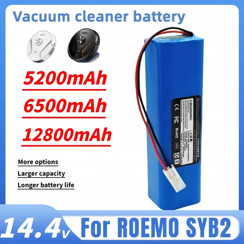 Für ROEMO SYB2 Roboter Staubsauger Original Zubehör Lithium-Batterie Akku Pack 12800mAh.4s2p.14.4v.