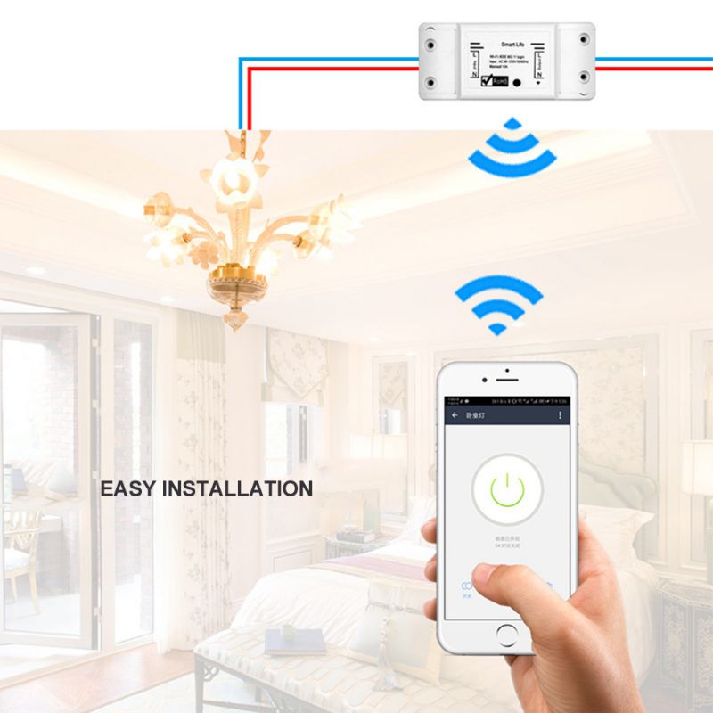 DIY WiFi Smart Light Switch Universal Breaker Timer Wireless Remote Control Controller Works With Alexa Home *