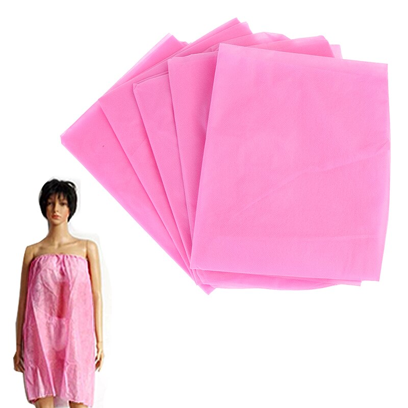 Jupe de bain jetable, 5 pièces, Sauna, serviettes non tissées réglables, peignoir respirant, Spa, vêtements à vapeur, fournitures de Salon de beauté: PK
