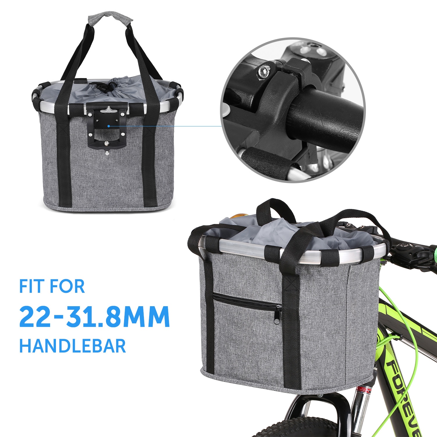 Aluminum Alloy Bicycle Basket Pouch Bike Bags Bicycle Front Bag Pet Carrier Cycling Top Tube Frame Front Carrier Bag