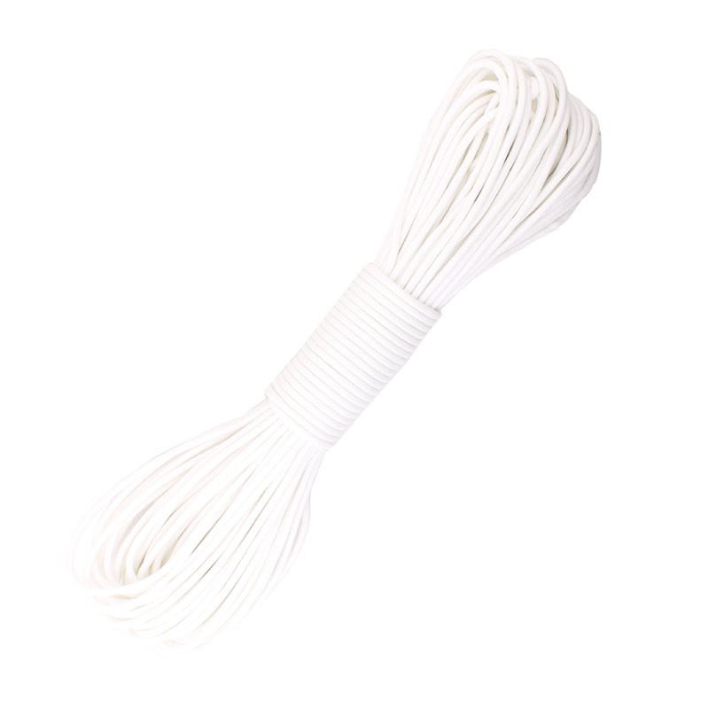 Paracord 550lb 9 Strand 5 colors Glow In Dark Paracord 100feet 4mm 550 paracord: white / 25feet