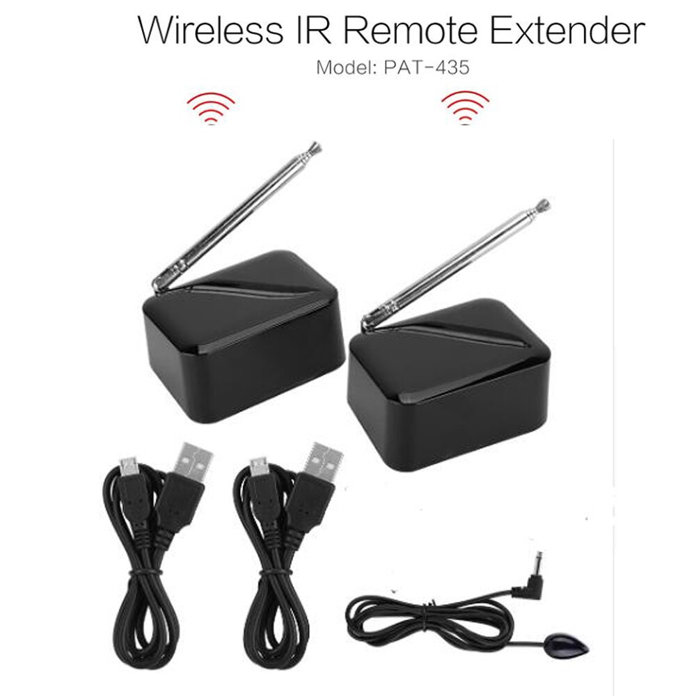 In Stock 1Pair 433Mhz Wireless Infrared IR Remote Control Extender Signal Repeater HDMI Transmitter Receiver Kit Blaster Emitter