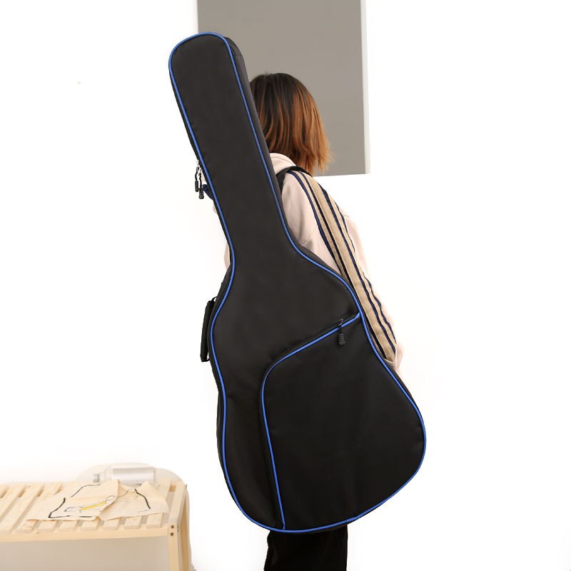 Funda de guitarra acústica clásica de 41 pulgadas, gruesa, de Balladry, con cadena de acero, funda de guitarra, accesorios para mochila