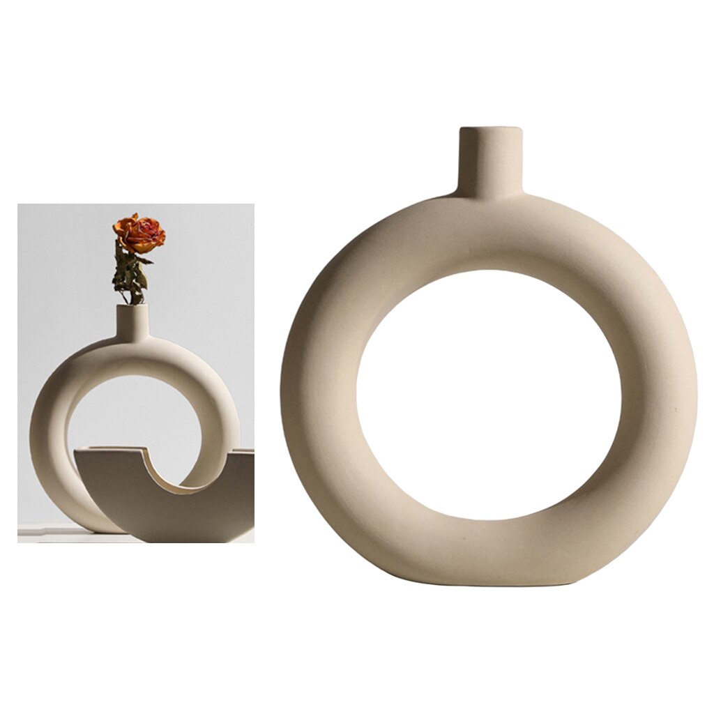 Nordic Style Ceramic Vase Decorative Flower Vase Art for Home Decorations Crafts Housewarming: I