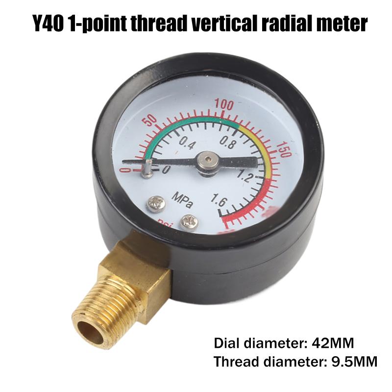 Tryckmätare luftkompressor pneumatisk hydraulvätska 0-12 bar  / 0-170 psi lättavläst mätinstrument: Transparent