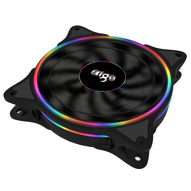 Darkflash D1 120Mm Pc Computer Regenboog Led Fan 12Cm 4pin Desktop Pc Computer Wit Koeler Stille Case Rgb fan Cooling Fans: 1 fan black