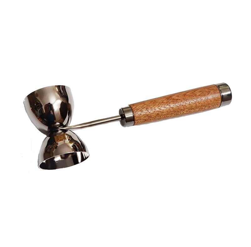 Bar Cocktail Jigger Double Jigger with Wood Handle Double Hammer Jigger measure with a handle for greater speed and ease of use