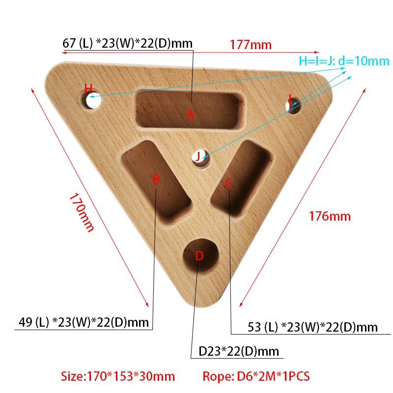 2 Stuks Indoor Klimmen Toets Hangboard Training Hout Board Klimmen