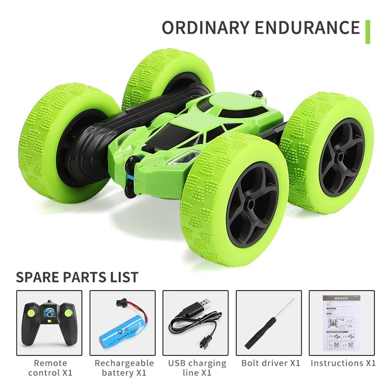 4wd RC Car Drift Double Side Stunt Car 360 Degree High-speed Rotation Educational Toys For Kids 2.4G Remote Control Stunt Car Rc: WTEC006-4