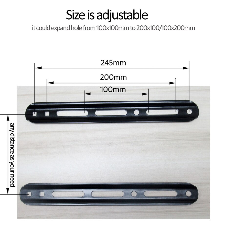 (1 set ) AD100 tv mount lcd bracket holder adaptor extension bar parts VESA100X100 to VESA 200X200