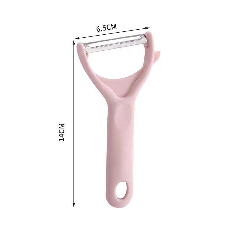 Multifunctional Storage Type Peeling Knife Peeling Knife With Storage Tube Peeler Peeling Apple Supplies Household Peeling Knife: Light pink    B
