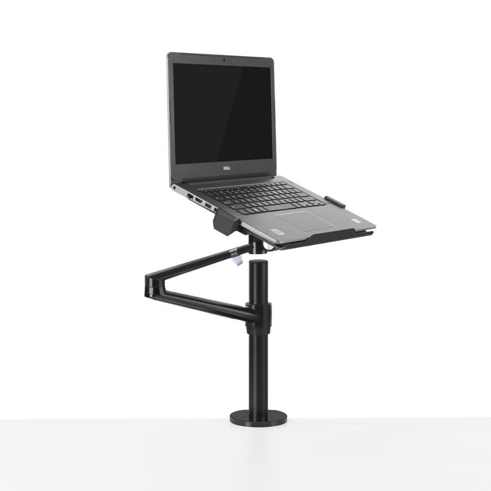 LARICARE Single Laptop/Monitor Desk Mount With VESA: Black