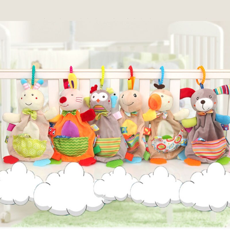 Sonajero móvil para bebé, juguetes suaves para bebé de 0 a 12 meses, toalla, cama, campana, Animal bonito, de Navidad, cuna, juguete para recién nacido