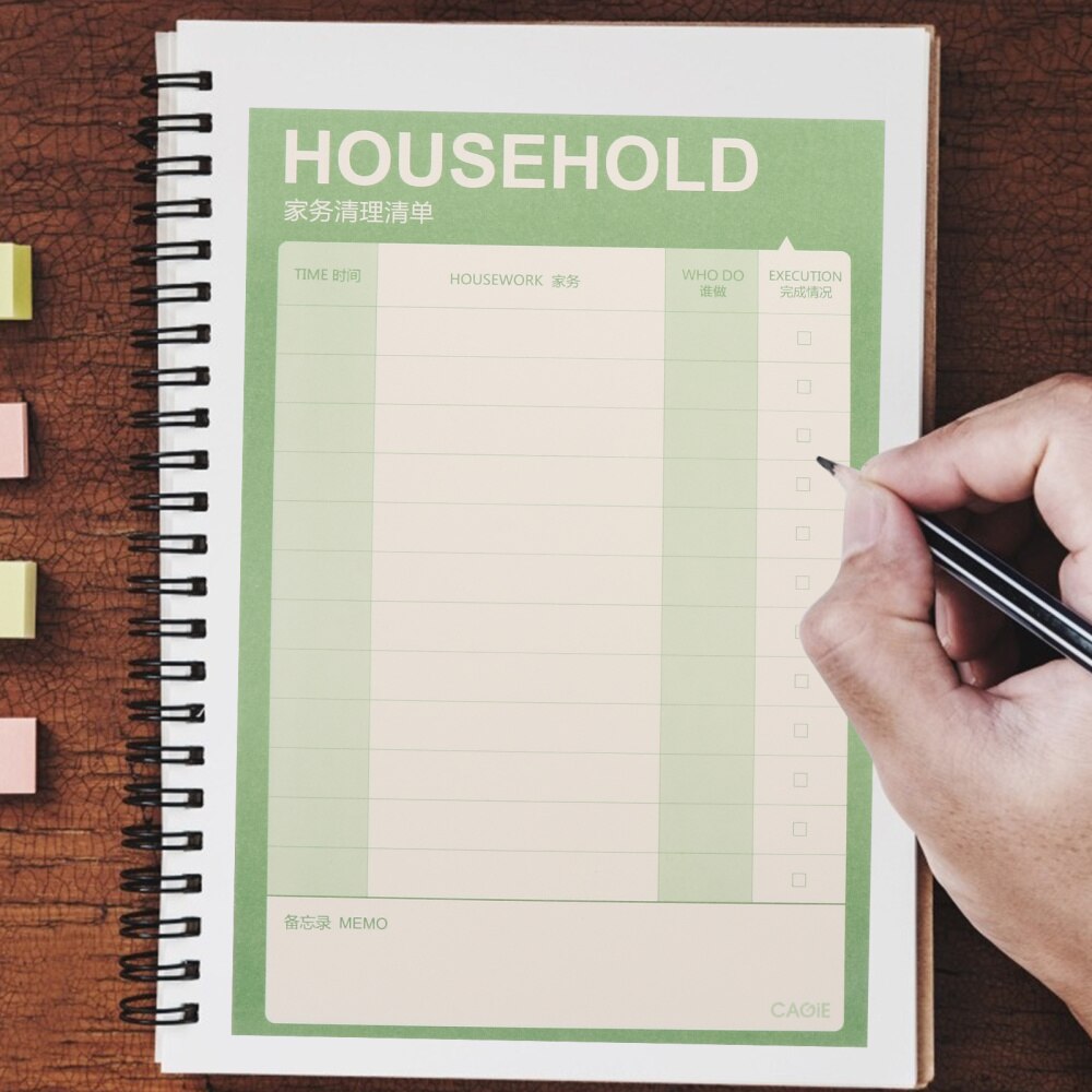 2 uds diario para hacer lista cuaderno de planificadores práctica Bloc de notas lista de compras