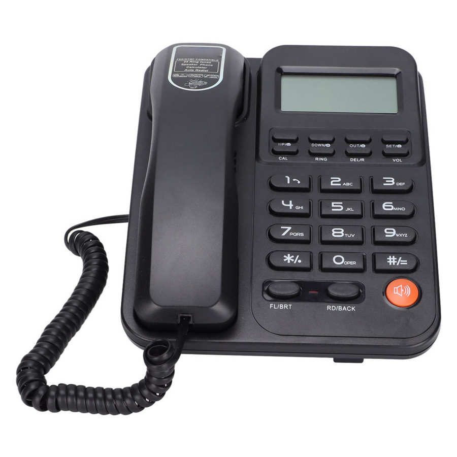 Landline Phone Desktop Corded Fixed Telephone Semi Hands Free Wired Phones with Caller ID Display for Home Office Hotel Use