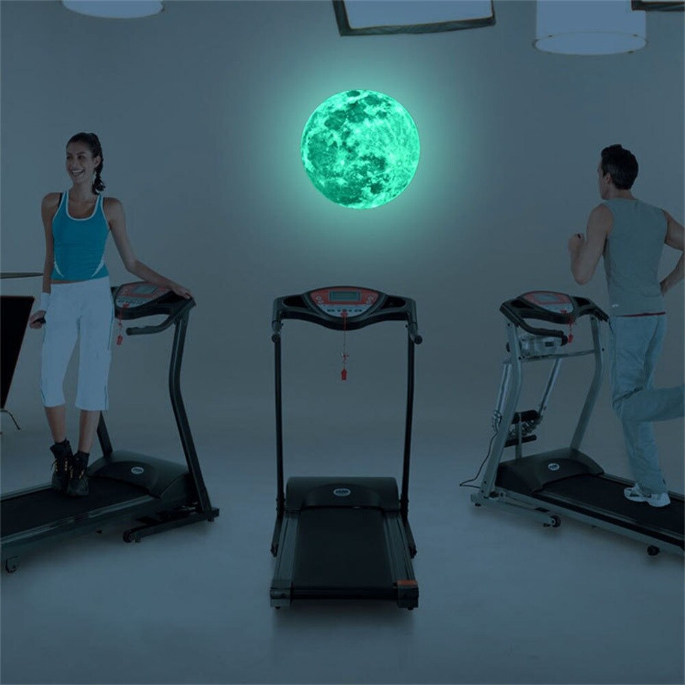 Glowing Moon Wall Stickers Home Decor Glow In The Dark Sticker Vinyl Babyroom Bedroom Living Room Decoration
