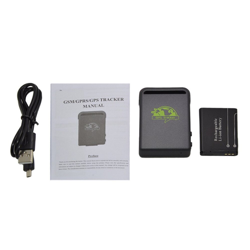 Mini Size GPS Vehicles Cars Tracker Device GPS SMS GPRS SOS For IOS App W/ Remote Control Built-In Shock Sensor