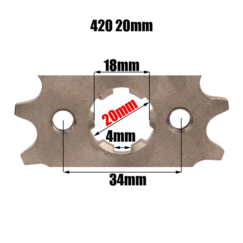 Front Engine 420# 17mm 20mm 13T Teeth Chain Sprocket With Retainer Plate Locker