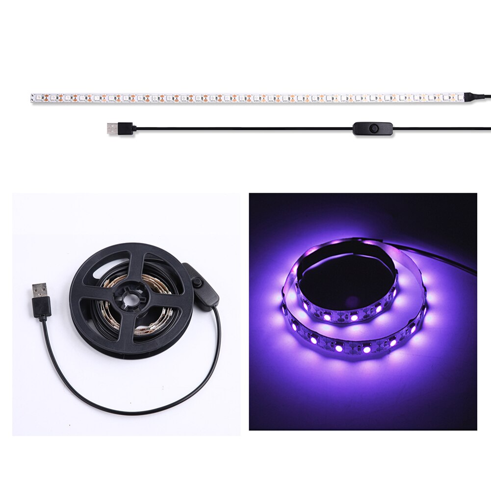 UV Light Sterilizer Strip USB 5V LED SMD5050 UVC Disinfection Tape Kill Mite 1m UV Germicidal Disinfection Protection