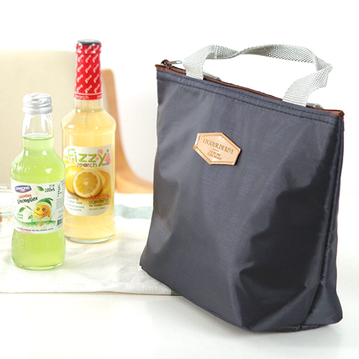 Saco isolado do refrigerador do almoço da lancheira de oxford bolsa térmica do armazenamento com zíper para as crianças dos homens das mulheres