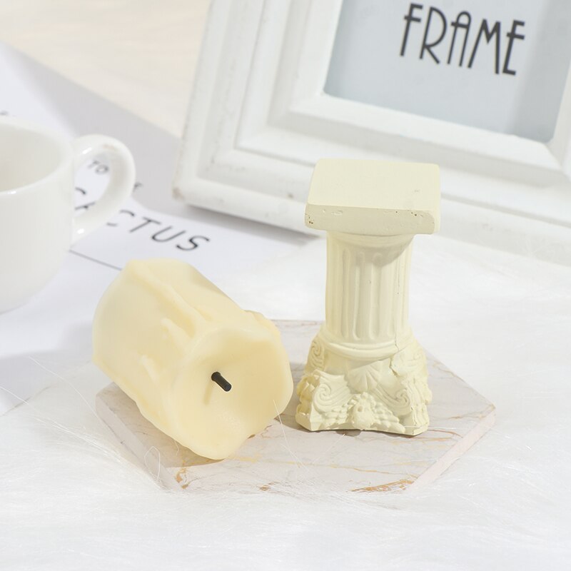 Mini Simulation Römischen Spalten Kerze Für Fotografie Requisiten Studio Schmuck