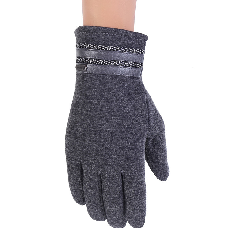 Touchscreen handsker mobiltelefon smartphone handsker køreskærm handske til mænd kvinder vinter varme handsker: B- grå