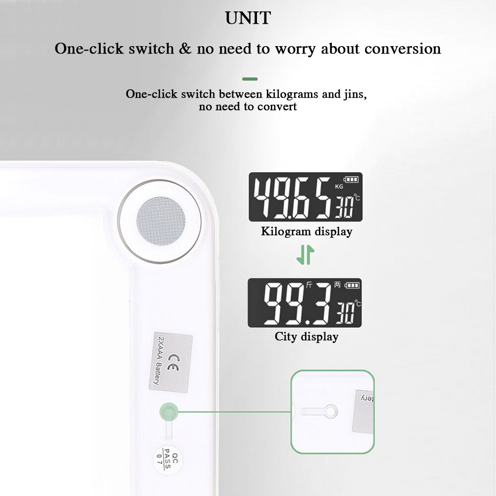 Weighing Scale 1PC Generic Smartphone App Home Floor With R35 Rounded Corners Durable Smart Bluetooth Bathroom Supplies Scales