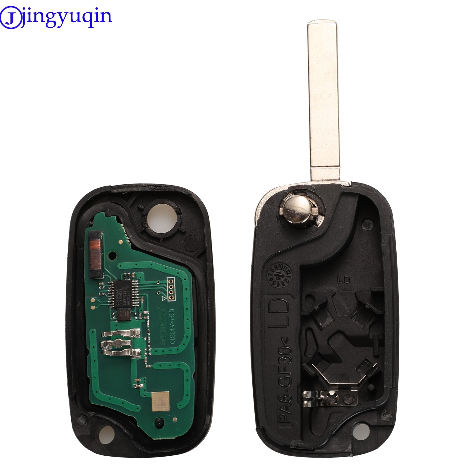 jingyuqin ASK FSK ID46 433MHZ pcf7961 Remote Key Case Shell Cover For Renault Clio 3 Megane 3 Kangoo Modus Folding Flid