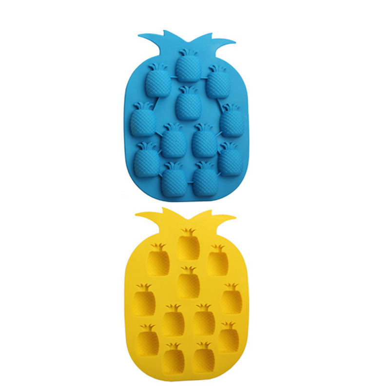 Molde de silicona para cubitos de hielo, molde para hacer hielo con forma de piña, molde para bebidas de de Bar, molde para hielo congelado, utensilios de cocina para beber DIY