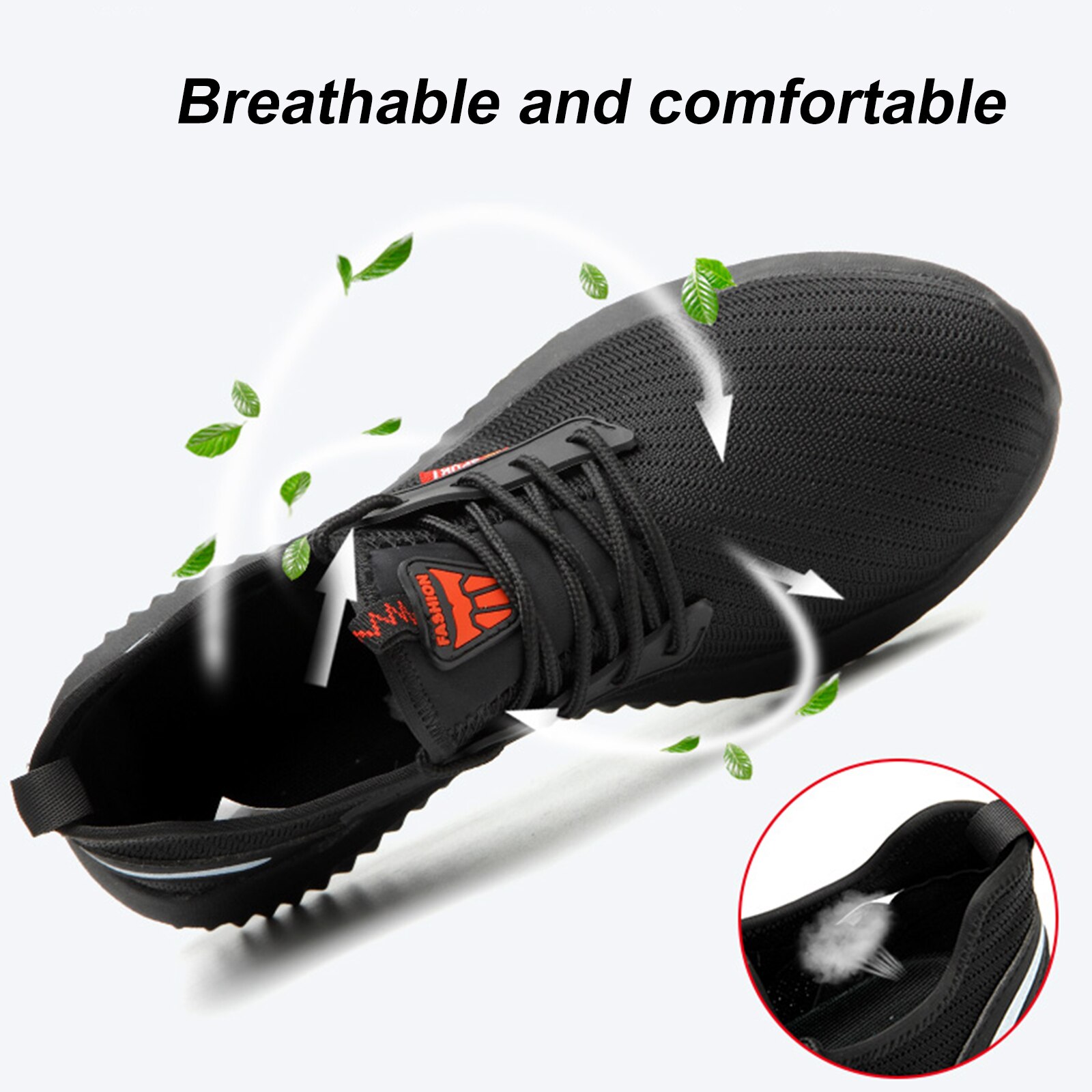 Stalen Neus Veiligheidsschoenen Arbeid Bescherming Schoenen Voor Mannen Vrouwen Werken Sneakers Ademend Lichtgewicht Industriële & Bouw Schoen