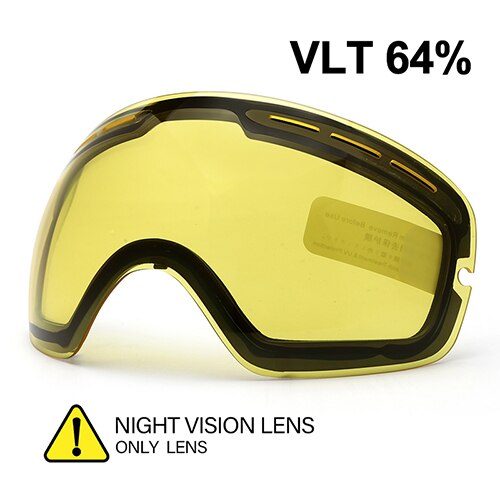 Nandn skibriller snowboard dobbelt lag  uv400 anti-dug store skimaske briller skiløb: Nattesyn