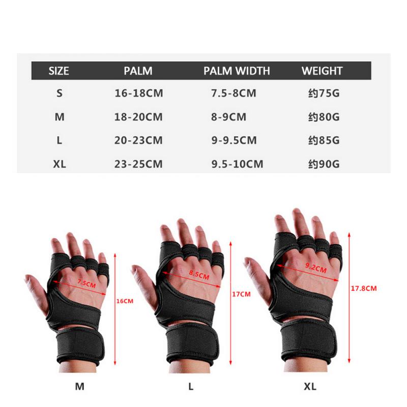 Bodybuilding Weightlifting Excise Sport Gloves Gym Breathable Anti Slip Gym Fingerless Glove Sports Fitness Glove For Women Men