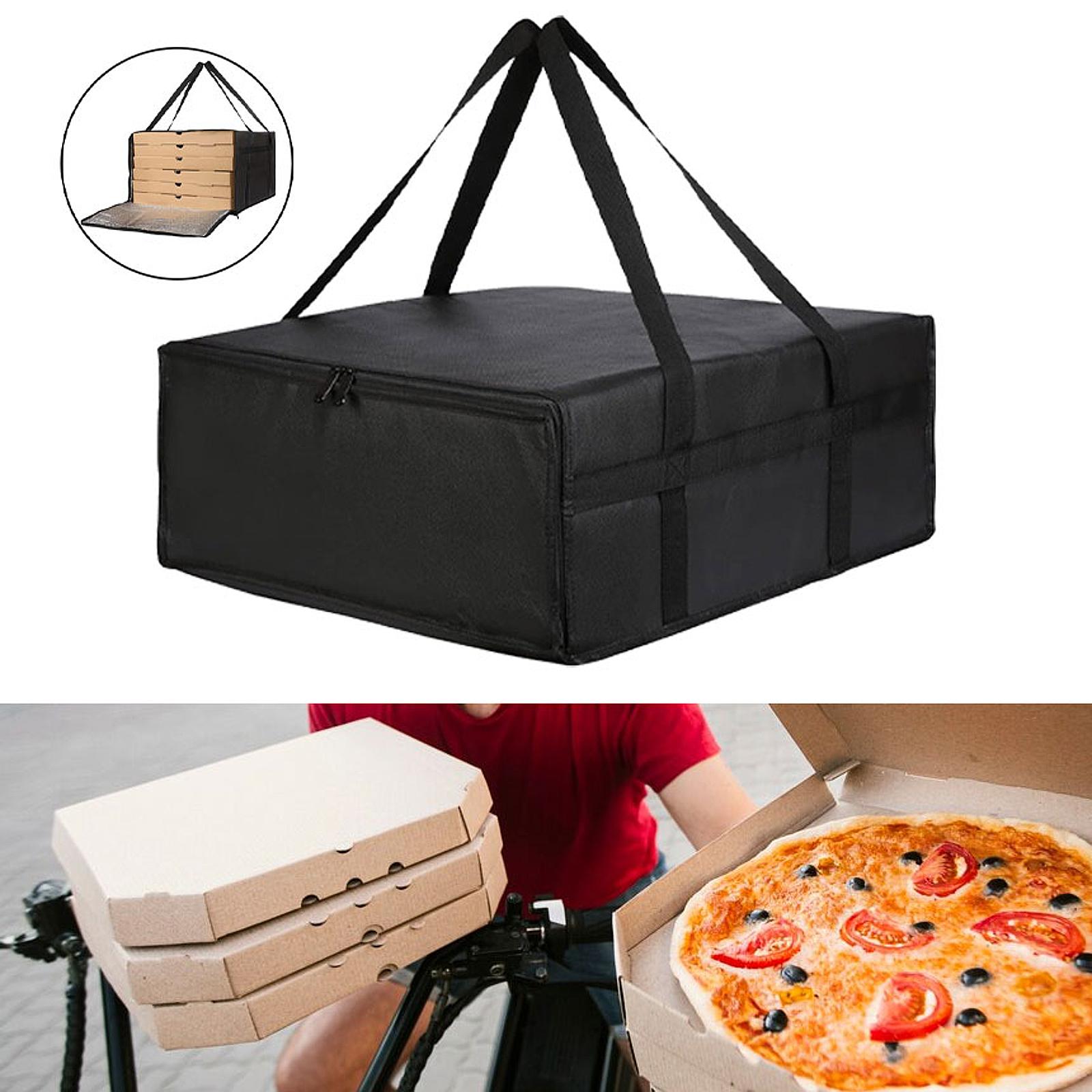Pizza Carrier Insulated Bag Food Bag Sturdy with Dual Zippers for Pizzerias Multifunctional Reusable Grocery Shopping Bag