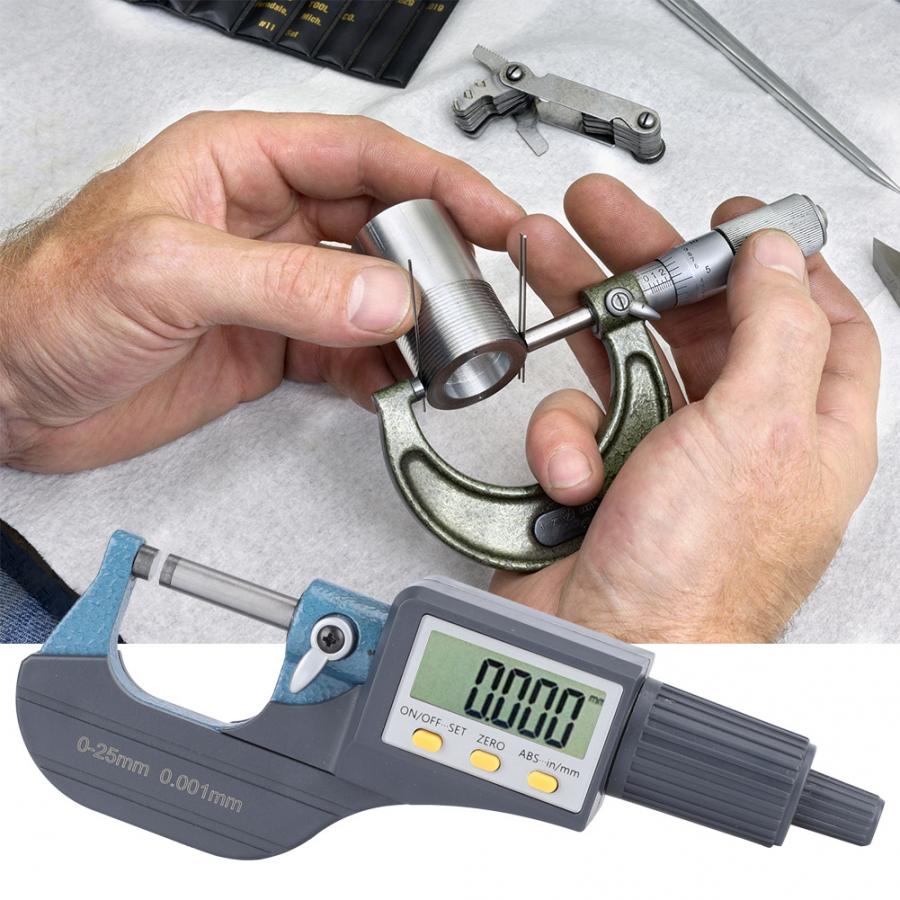 Thickness Micrometer Electronic Digital Display High Precision Outside Micrometer Thickness Gauge 0-25mm Range Mikrometre