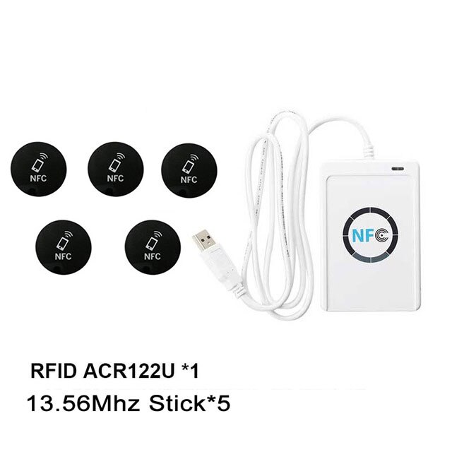 RFID ACR122U USB Replicator Copier 13.56Mhz Cloner Smart Chip Card key Cracker Rewriter NFC ISO14443A Access Control Card reader: Package 4