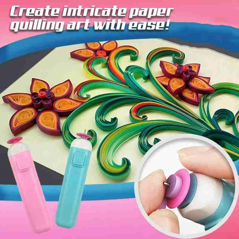 Automatic Paper Quilling Pen DIY Origami Roll Pen Handmade Slotted Pen Needle Craft Tool Electric Tool Paper Roll Paper Qui U4Q6