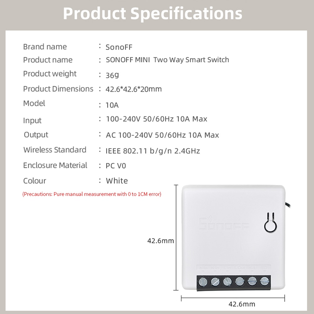 Itead sonoff mini basic gjør-det-selv wifi-bryter 2ch- veis smart bryter timer lysbryter stemme fjernkontrollmodul arbeid med alexa