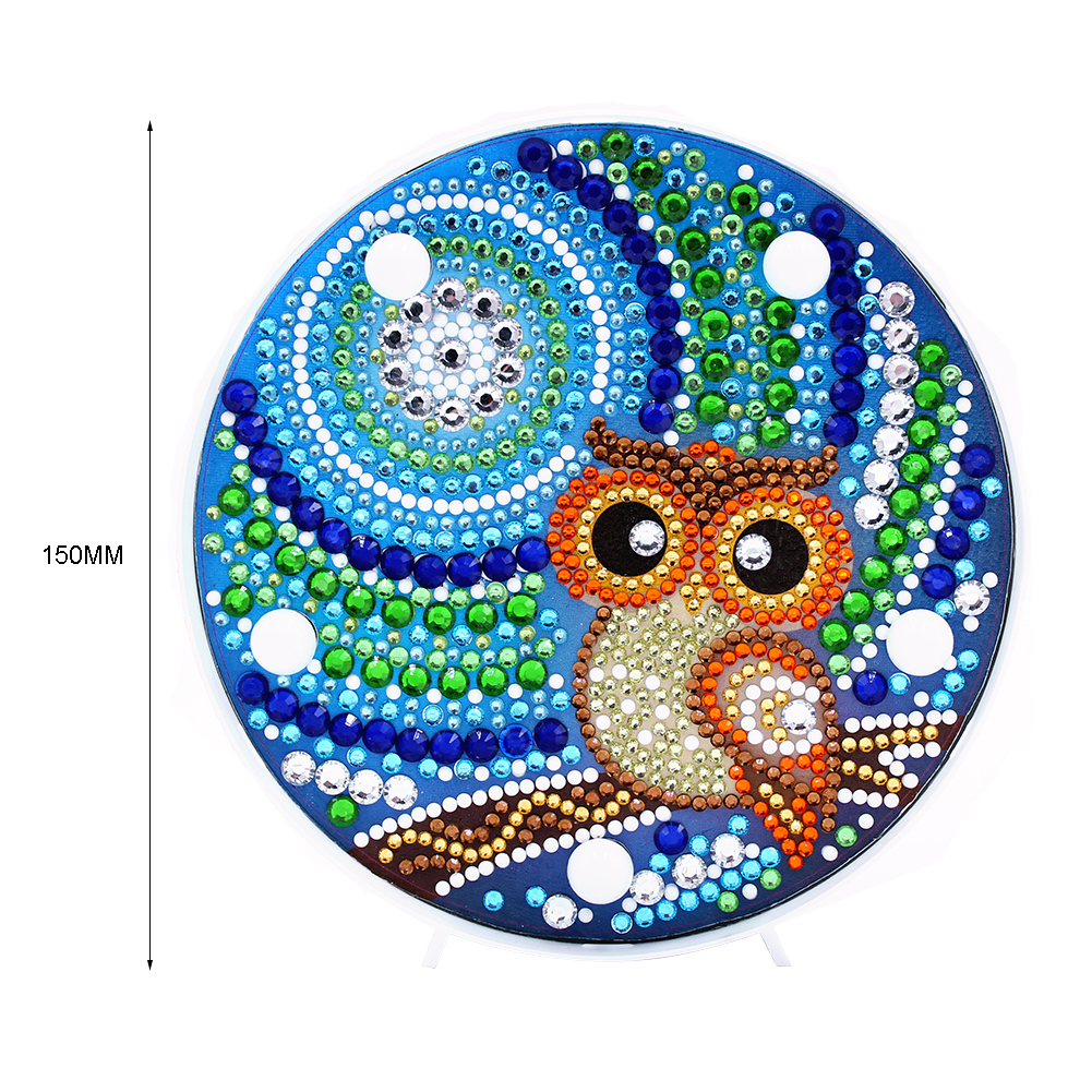 Diamant Malerei LED Lampe Licht Mandala 5D Diamant Stickerei Landschaft Strass DIY Diamant Weihnachten Halloween: Schwarz