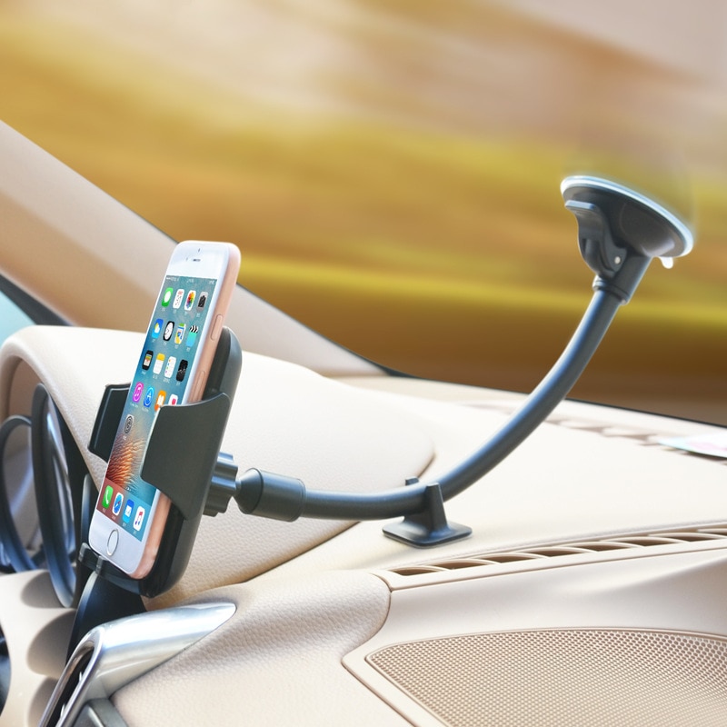 Voorruit Auto Telefoon Houder Lange Arm Voorruit Mount Stand Cradle Universal Ondersteuning voor SmartPhones 4-6 inch Mobiele Mobiele telefoon