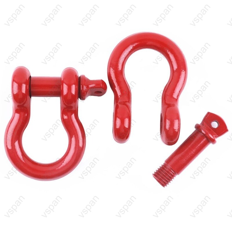 5/8 3.25t röd d ring bågskena skruv stift bil gaffel rigg passform för jeep wrangler atv utv utvinning 4wd offroad 4 x 4 tillbehör
