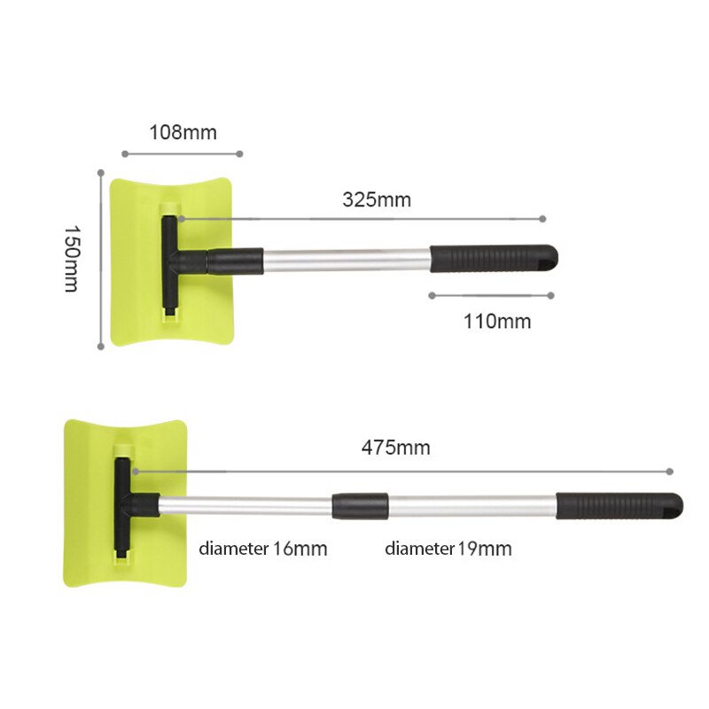 1Pcs Retractable Winter Car Snow Shovel Snow Cleaning Glass Deicing And Frosting 180 Degree Rotating Aluminum Alloy Ice Scraper