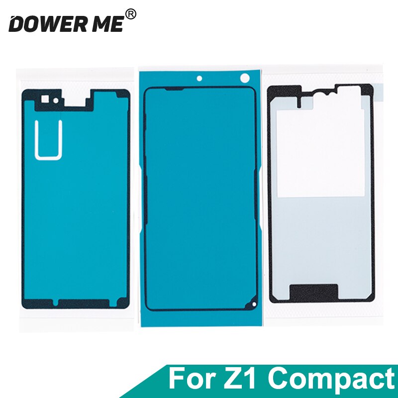 3 unids/set frente LCD marco medio cubierta impermeable adhesivo conjunto completo de la etiqueta de cinta para SONY Xperia Z1 compacto M51W Z1mini