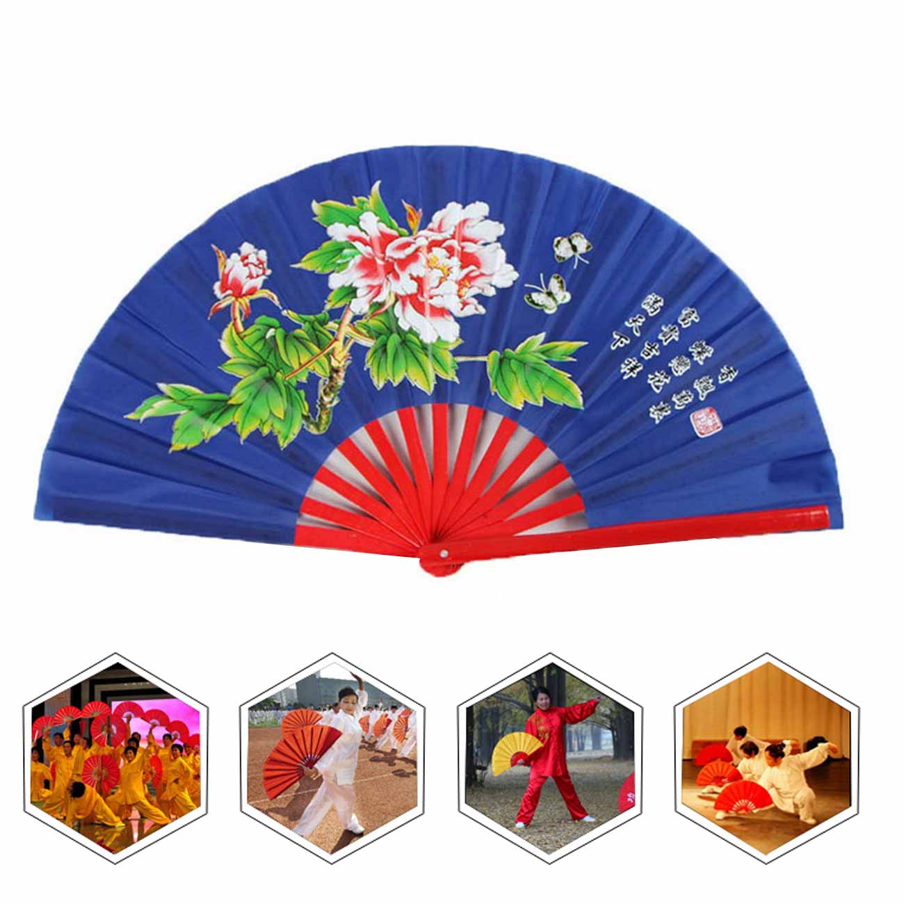 Hand Fan Wedding Bridal Party Folding Chinese Bamboo Cloth Hand Held Dance Fan Cool