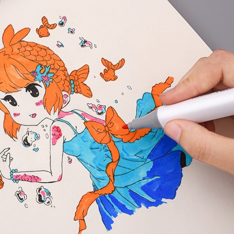 Dual Headed 80 Colors Markers Animation Sketch Pens Drawing Marker Coloring Drawing Pens Art Paint Tool Set
