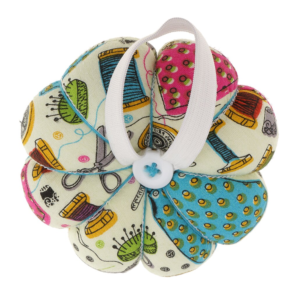 Fabric Wrist Wearable Pumpkin Pin Cushion For Home DIY Sewing Accessories