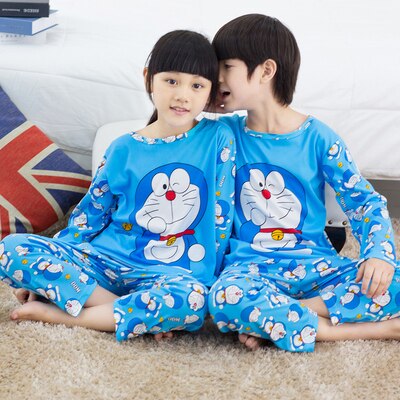 Aanbieding Kinderen Pyjama Met Lange Mouwen Meisjes Pyjama Pak Cartoon Baby Colthing Set Kids Pyjama Jongens Kind Kleding: CT G duola / size10(110-120cm)